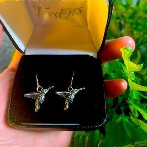 Hummingbird silver earrings